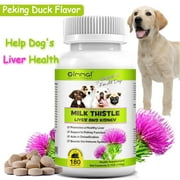 Oimmal Milk Thistle for Dogs 180 Chewable Tablets - Liver Support Supplement with DHA and EHA - Dogs Liver Protection & Defence, Kidney Cleanse Detox - 1pack