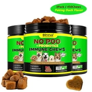 Oimmal No Poo Eating for Dogs and Probiotics Immune Chews,Helps Prevent Dogs from Eating Faeces,have a healthy gut - Peking Duck Flavor,450 Chews