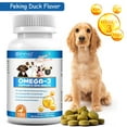thumbnail image 1 of Oimmal Omega 3 for Dogs - Fish Oil for Dogs Skin and Coat - 180 Chewable Tablets - Omega 3 6 9, EPA & DHA and Vitamins Chewable for Dog Shedding, Dry Skin & Heart Support - 1Pack, 1 of 12