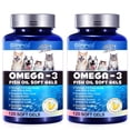 thumbnail image 1 of Oimmal Omega-3 Salmon Oil for Dogs & Cats - 240 Fish Oil Softgels with EPA DHA - Supports Joint, Heart, Immune Health & Skin Coat, 1 of 10