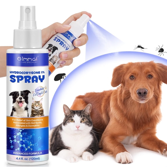 Petpya Pet Itch Hot Spot Relief Spray with Skin Soothing Ingredients for Cats & Dogs,Gently Soothes Skin Irritation, Relieving Pet Allergy And Itching,Non-toxic,Pet Skin Care Spray 4 fl.oz Bottle