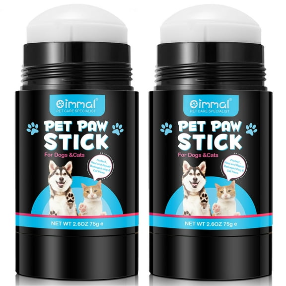 Oimmal Pet Paw Stick , Moisturizer & Protection for Dog Feet & Foot Pads, Repairs and Moisturizes Dry, Cracked & Damaged Paws and Noses– Ideal for Extreme Weather Season Conditions 2 Pack