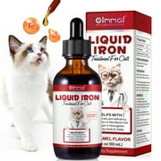 Oimmal Polysaccharide Iron Supplement for Cats, Liquid Iron Dietary Supplement for Cats- Caramel Flavor, Help with Cats Formation of Red Blood Cell - 2 fl oz