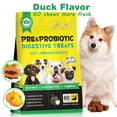 thumbnail image 1 of Oimmal Pre & Probiotics Chews for Dogs - 60 Soft Chews(Duck Flavor), Digestive Probiotics for Gut Flora & Immune Support, Fresher in Smaller Packages - 1pack, 1 of 11