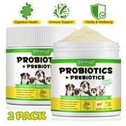 Oimmal Probiotic for Dogs Gut, 12 Strains & Prebiotics + Prebiotics Support for Dogs Digestion, Powder Probiotic for Dogs Digestive Immunity - 120g X 2Pack