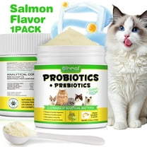 Oimmal Probiotics for Cats in Powder, 12 Strains & Prebiotics for Digestion Health (120g), Support Cats Immunity & Gut Health - 120 Scoops​(Max) - Salmon Flavor
