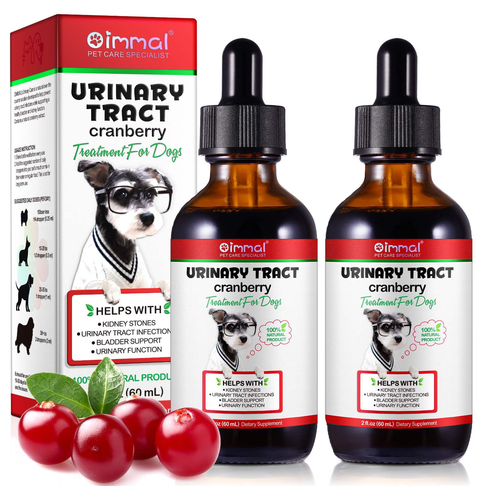 Oimmal Urinary Tract Infection Treatment Drops for Dog Natural