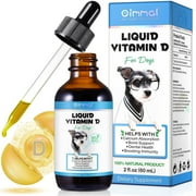 Oimmal Vitamin D Liquid Supplement for Dogs, Liquid Vitamin D for Dog's Immune Support, Bone Support, Calcium Absorption, Dental Health - 2 fl oz