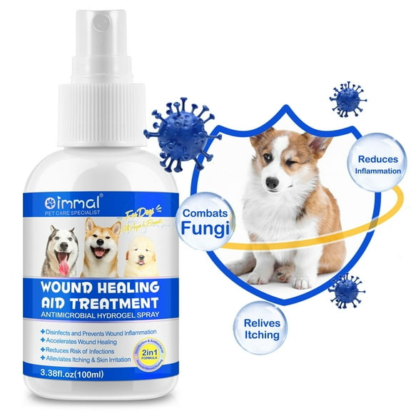 Oimmal Wound Spray for Dogs | Healing Aid and Skin Repair for Wounds, Sores, and Abrasions, Alleviates Itching & Skin Irritation for Dog, Accelerates Wound Healing 100ml