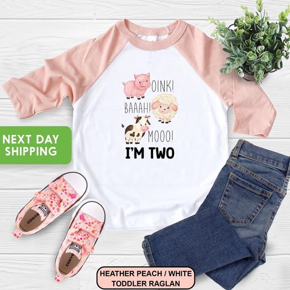 Oink Bah Moo Iamp39m Two Shirt Farm Birthday Shirt Barn Animal Birthday Shirt Turning 2 Bi