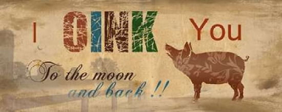 Oink Canvas Art - Nan (24 x 48)