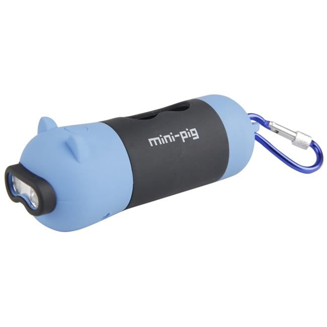 Oink LED Flashlight & Waste Bag Dispenser, Blue - One Size