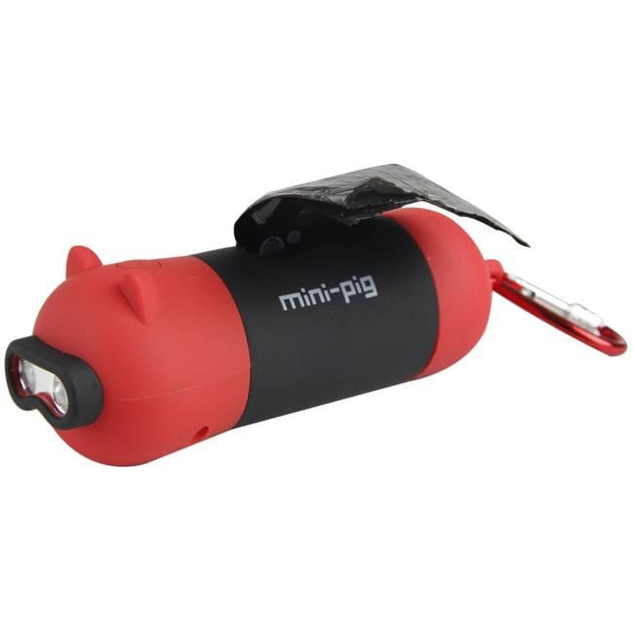 Oink LED Flashlight & Waste Bag Dispenser, Red - One Size