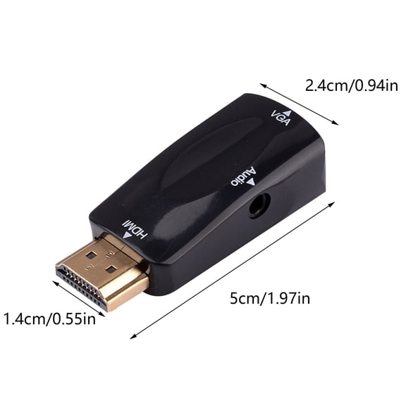 Oioii 1080P Wireless Screen Mirroring Display Adapter With Audio Output, Compact Plug-and-Play Streaming Receiver, Universal Mobile Cast Dongle For TV Projector Monitor,Black