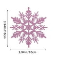 thumbnail image 1 of Oioii 12PCS Pink Christmas Silver Snowflake Ornaments Plastic Glitter Snow Flakes Ornaments for Winter Christmas Tree Decorations Craft Snowflakes, D, 1 of 6