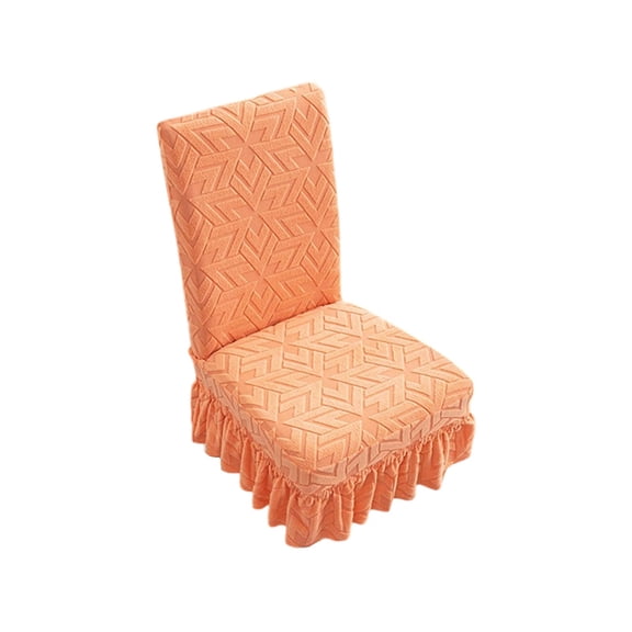 Oioii 21.65x18.11in Arrow Pattern Stretch Skirt Chair Cover, All-Season Elastic Dining Chair Cover, Universal Living Room Stool Slipcover For Home Decor,Orange
