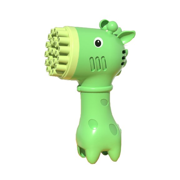 Oioii 23-Hole Giraffe 2-in-1 Fan Spray Gun with 50ml Solution, Multi-Function Outdoor Play Toy, Portable Water & Wind Play Accessory, Summer Interactive Fun Prop,Green
