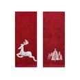thumbnail image 1 of Oioii 2PCS Christmas Snowflakes Hand Towels Winter Embroidered Xmas Red Decorative Bathroom Towels Absorbent Soft Winter Kitchen Decor Set(15.75x27.56in), 1 of 6