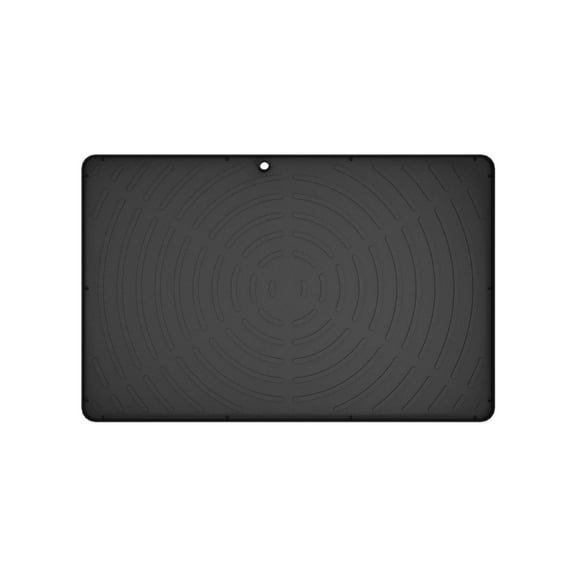 Oioii 34x22in Under Sink Mat, Non-Slip Eco-Friendly Drip Tray, Easy-Clean Shelf Liner for Bathroom Kitchen Cabinets, Leak-Proof Under Sink Protector,Black