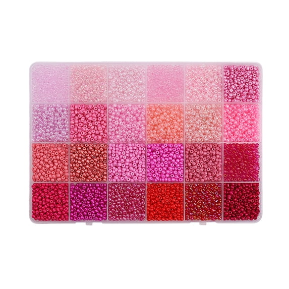 Oioii 3mm Small Beads For Jewelry Making, Tiny Round Beads Perfect For Bracelets, Necklaces, Earrings And DIY Craft Projects, Durable And Beautiful Beading Supplies For Handmade Accessories.,Red