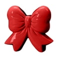 thumbnail image 1 of Oioii 4.92x4.72x1.77in Aesthetic Bow Vase, Pink Mini Ceramic Vase for Fresh Flowers, Romantic Girly Home Decor for Bedside Table, Coffee Table & Desk,Red, 1 of 6