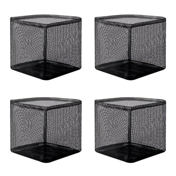 Oioii 4 Aquatic Pond Planting Bags 7.1x7.2 Inches, Reusable Breathable Round Flower Pot for Garden Water Plants, Durable Plant Container for Aquatic Landscape,Black