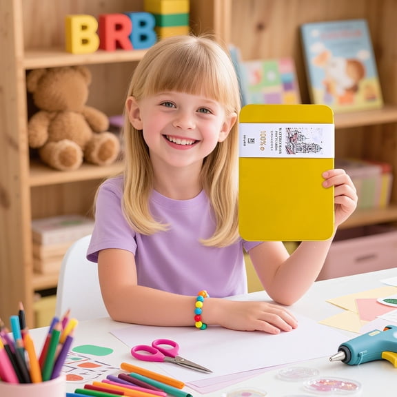 Oioii 4x6inch Blank Watercolor Postcards 24 Sheets, Fine Grain Art Cards in Tin, for Notes Greeting Cards Watercolor Painting Art Creation,Yellow