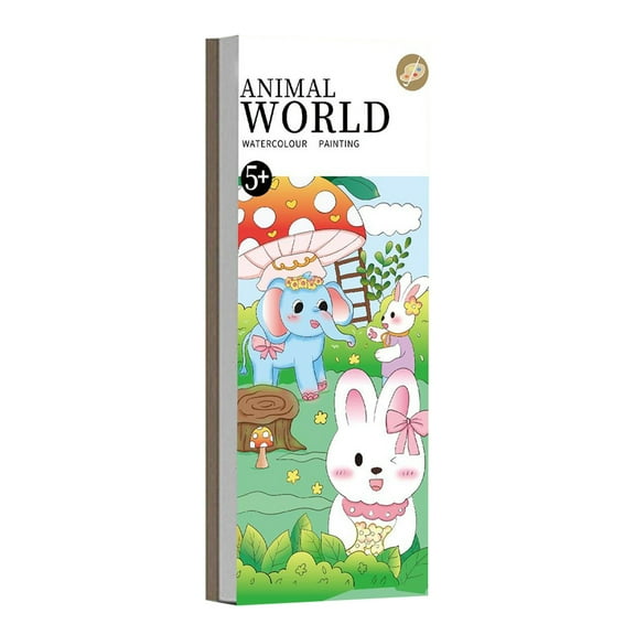 Oioii 5 Pack Watercolor Painting Set - Travel Pocket Kit with Coloring s for Kids Watercolor Paint Set with Brush Travel Pocket Color Paint Sets for Kids Ages 2-4,3-5,4-8(C)