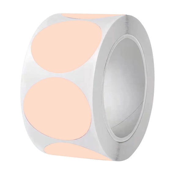 Oioii 500 Pcs 1 Inch Colored Dots Markings Stickers, Round Colorful Adhesive Dot Stickers, Multi-use For DIY Craft Decoration Labeling And Daily Marking,Beige