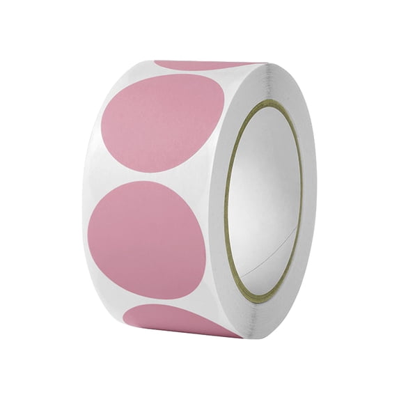 Oioii 500 Pcs 1 Inch Colored Dots Markings Stickers, Round Colorful Adhesive Dot Stickers, Multi-use For DIY Craft Decoration Labeling And Daily Marking,Pink
