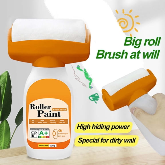 Oioii 500ml Odorless Large Drum White Wall Paint, Household Water-Based Wall Repair Coating, Quick-Drying Interior Wall Touch-Up Paint For Home Renovation,White