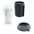 thumbnail image 1 of Oioii 50PCS Clear Plastic Mini Container, Mini Boxes Mooncake Boxes Muffin Pod Clear Deep Dome,Plastic Disposable Stackable Cupcake Containers for Wedding Party Birthday Gifts, Black, 1 of 3