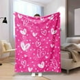 thumbnail image 1 of Oioii 51.18x39.37in Valentine's Day Throw Blankets Pillow Gifts Valentines Gift Flannel Blanket for Couch Sofa Bed Decorations, A, 1 of 6