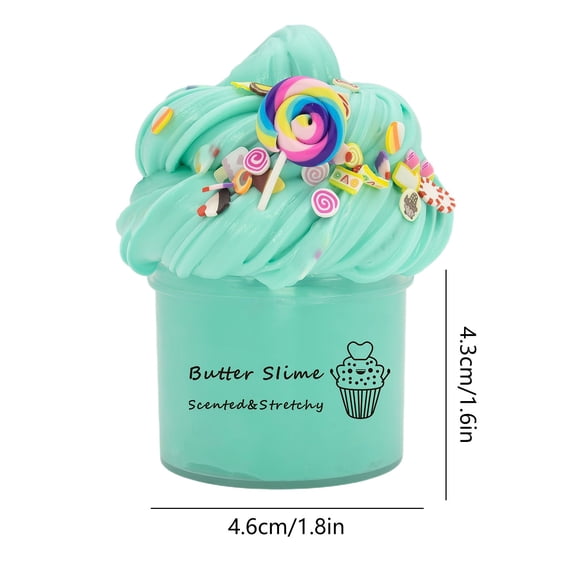 Oioii 70ml Butter Slime Kit, Soft Non-Sticky DIY Slime Toys, Stress Relief Sensory Toys, Perfect for Party Favors, Birthday Gifts & Classroom Rewards for Kids Girls Boys,Mint Green#3