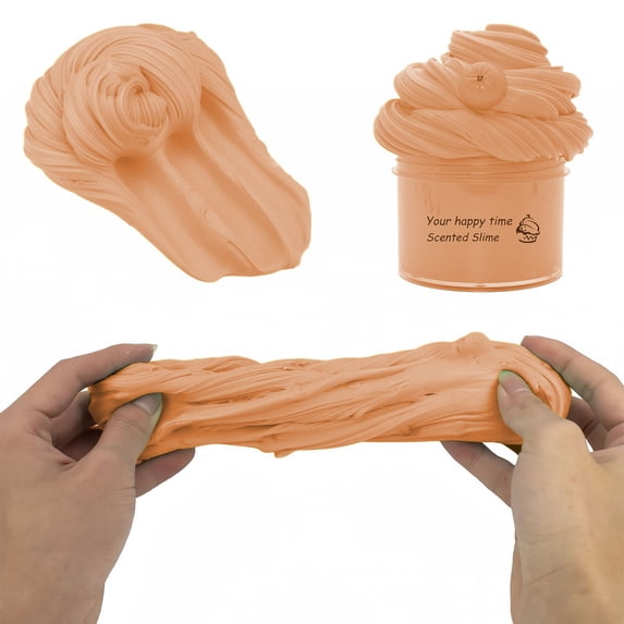 Oioii 70ml Butter Slime Kit, Soft Non-Sticky DIY Slime Toys, Stress Relief Sensory Toys, Perfect for Party Favors, Birthday Gifts & Classroom Rewards for Kids Girls Boys,Orange#2