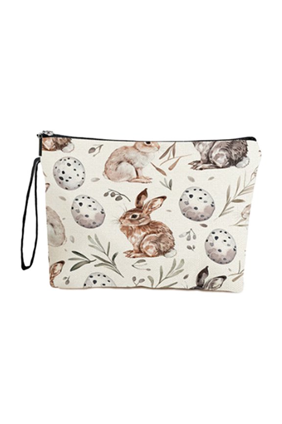 9.8x6.7in Easter Storage Bag, Portable Travel Toiletry Bag With Anti-Slip Zipper And Handle, Ideal For Holiday Gifts And Camping,C