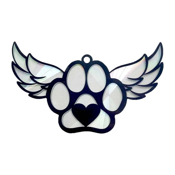 Oioii Acrylic Pet Memorial Pendant, Window Hanging Keepsake Ornament for Mourning Lost Pets, Transparent Decorative Charm To Honor Memory Of Beloved Dogs and Cats At Home,G