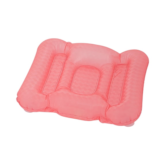 Oioii Adult Spa Inflatable Cushion with Backrest & Strong Suction Cups, Soft Comfortable Waterproof Design, Perfect for Home Bathtub, Hot Tub and Relaxing Bathing Experience,Pink