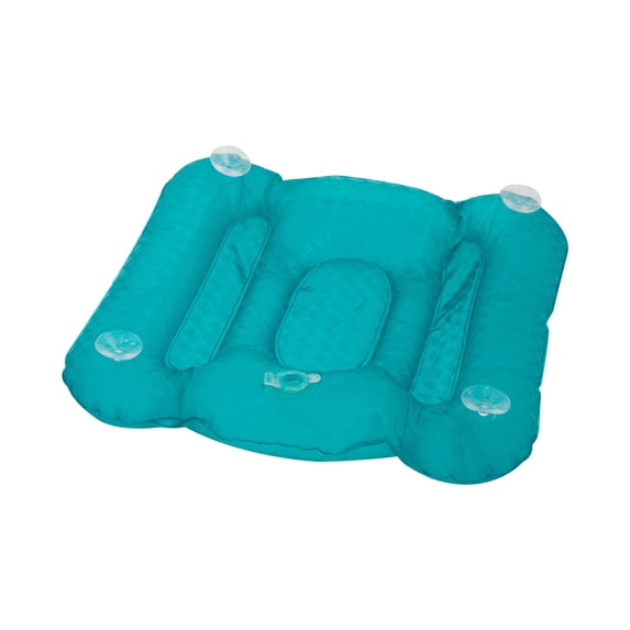 Oioii Adult Spa Inflatable Cushion with Backrest & Strong Suction Cups, Soft Comfortable Waterproof Design, Perfect for Home Bathtub, Hot Tub and Relaxing Bathing Experience,Blue