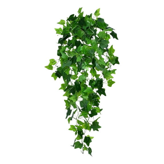 Oioii Artificial Hanging Plants Fake Wall Plant Faux Eucalyptus Leaves Ivy Swag UV Resistant Plastic Greenery Indoor Outdoor Home Garden Wedding Jungle Party Patio Office Shelf Decor,A