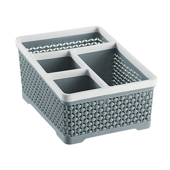Oioii Bathroom Caddy Organizer and Cleaning Storage Basket, Perfect for Holding Cottons, Swabs, Pads, Floss, Cosmetics, Makeup Brushes and Pens, Keep Countertop Neat and Tidy,Blue