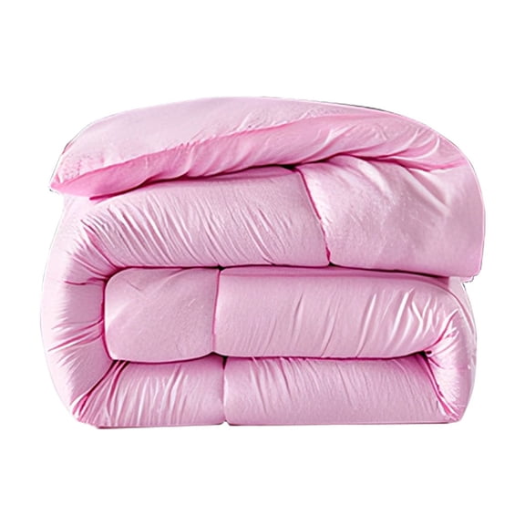 Oioii 60x79in All-season Bed Quilt, Lightweight Down Alternative Quilted Comforter, Breathable & Machine Washable for Year-round Bedroom Use.,Pink