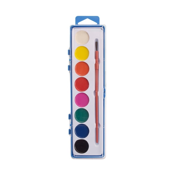 Oioii Children's Watercolor Painting Set, 8-color Square Box Solid Pigment Powder Kit, Safe and Easy to Use for Kids Drawing, Art Creation and Learning.,Multicolour
