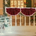 thumbnail image 1 of Oioii Christmas Buffalo Plaid Bunting Fan Flag for Outside Plaid Xmas Trees Hanging Flag Banner Pleated Buntings for Christmas Garden Decor, 1 of 6