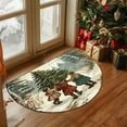 thumbnail image 1 of Oioii Christmas Half Round Doormat Washable Semi Circle Area Rug Non Slip Absorbent Half Moon Rugs for Indoor Outdoor Kitchen Bathroom Bedroom Living Room(23.62x19.69in), 1 of 6