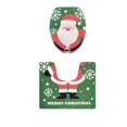 thumbnail image 1 of Oioii Christmas Washable Bathroom Rugs Sets 2PCS, Bath Mats Non Slip for Christmas Decor, Toilet Seat Cover, Toilet Mat U Shape for Bathroom, Winter Holiday Bath Rug, B, 1 of 6