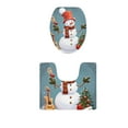 thumbnail image 1 of Oioii Christmas Washable Bathroom Rugs Sets 2PCS, Bath Mats Non Slip for Christmas Decor, Toilet Seat Cover, Toilet Mat U Shape for Bathroom, Winter Holiday Bath Rug, D, 1 of 6
