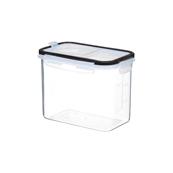 Oioii Clear Airtight Food Storage Container with Lids Plastic Dry Food Canisters for Kitchen Pantry Organization and Storage Dishwasher Safe, Home Essentials, For Bedroom, Living Room, Kitchen, S