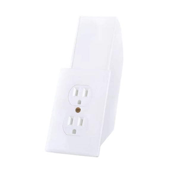 Oioii Creative Simulated Socket Key Storage Box, Multifunctional Hidden Organizer, Wall-Mounted Storage Case for Keys & Small Items, for Home Office Desk Decor,White