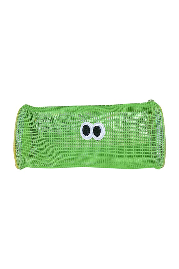 Cute Eye Outline Mesh Zipper Pouch, Spacious Inner Space, Lightweight Washable Build, Vibrant Assorted Colors, for Writing Utensils, Makeup Kits & Daily Outdoor Carry,As Shown
